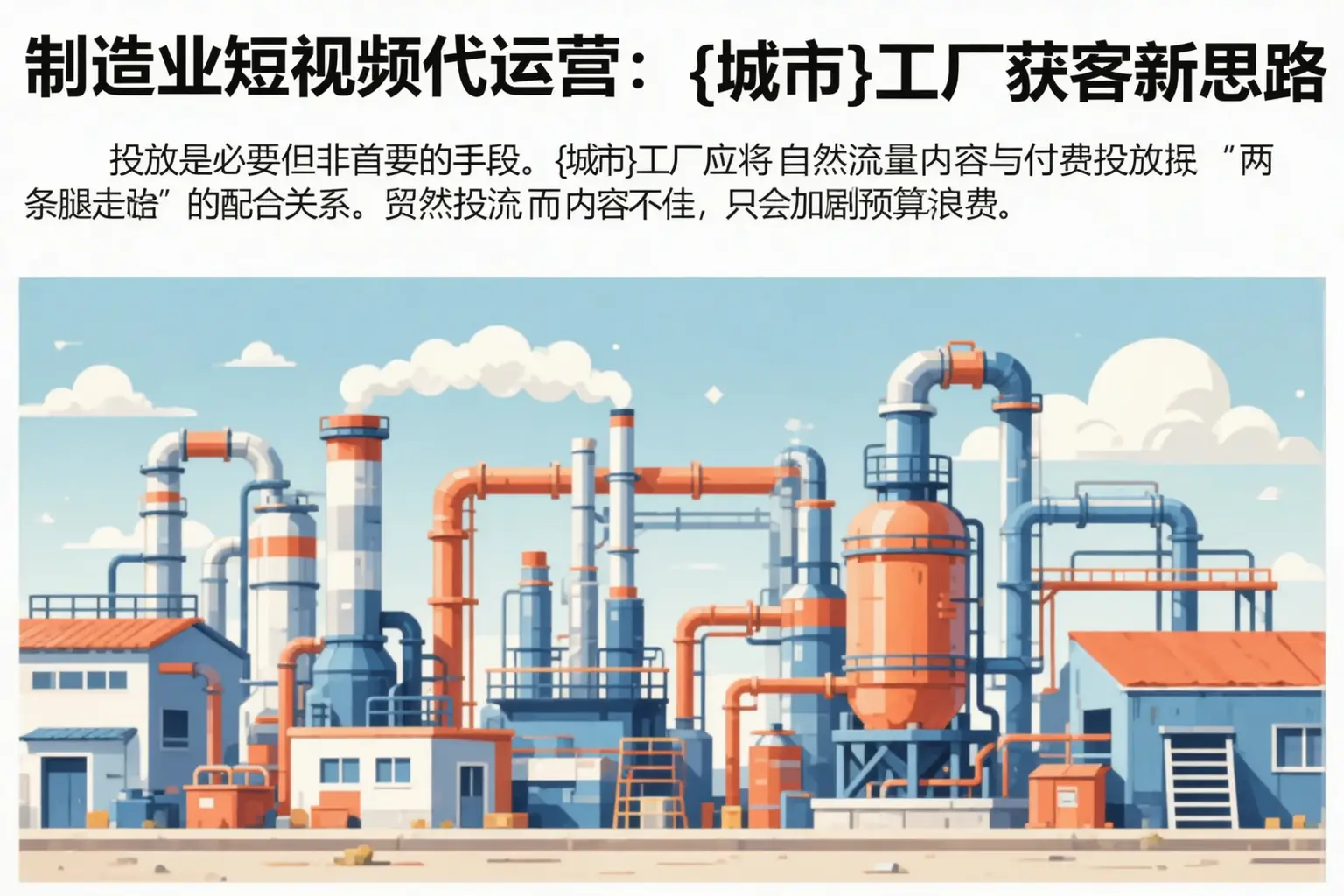 制造业短视频代运营:威县工厂获客新思路